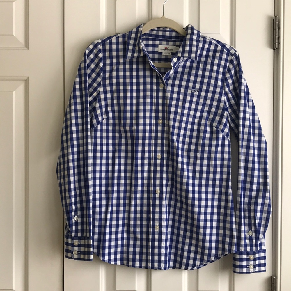 NWOT vineyard vines gingham button down